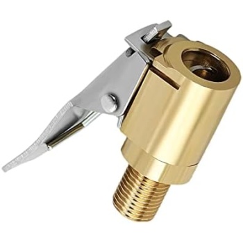 LDCRE Tire Air Chuck with Clip Adapter, Brass Locking Tire Inflator Nozzle