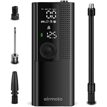 Airmoto Tire Inflator Portable Air Compressor/Pump for Car Tires w/Digital Tire