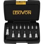 LEXIVON Tamper Proof Torx Bit Socket Set, Premium S2 Alloy Steel | 13-Piece