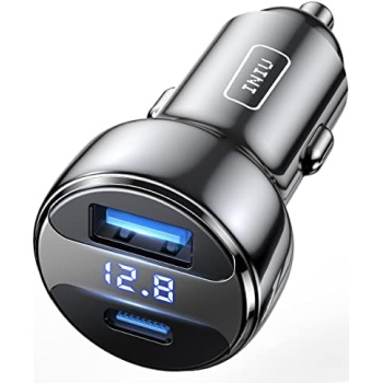 Car Charger USB C, INIU 66W Total Car Charger Fast Charging, All-Metal Mini 3A