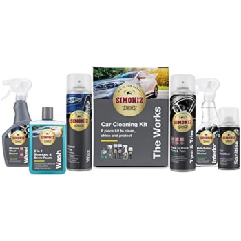 Simoniz The Works Car Valeting Kit, Ultimate Car Cleaning Kit, Essential