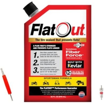 Flat Out Off Road Tire Sealant, Sportsman Formula with Valve Core Tool