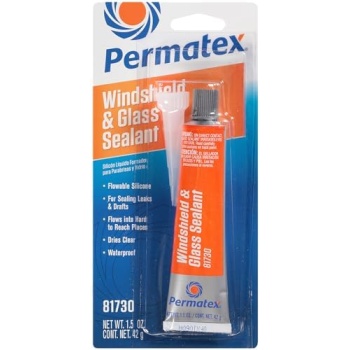 Permatex 81730 Flowable Silicone Windshield and Glass Sealer, 1.5 oz.