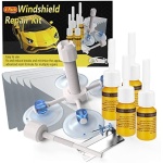 UNIIOON Windshield Crack Repair Kit, Glass Repair Fluid 4 Pcs Car Glass Repair