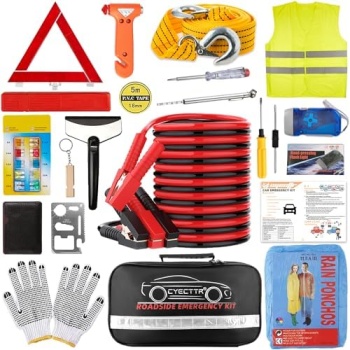 CYECTTR Car Roadside Emergency Kit,Auto Vehicle Truck Safety Emergency Road Side