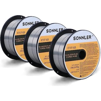 Flux Core Welding Wire, SONNLER Mig Welding Wire, 2Lbs Low Splatter Mild