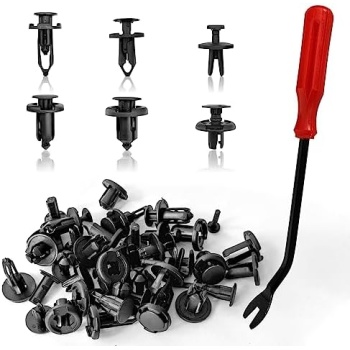 120pcs Retainer Clips Push Type Fasteners 6.8mm 8mm 9mm 10mm - Expansion Screws