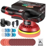 Cordless Buffer Polisher Kit with Polisher Sponge Pads Set, 6 Inchs Polisher