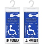 LotFancy Handicap Placard Holder- 10.6" x 5", Ultra Transparent Disabled Parking
