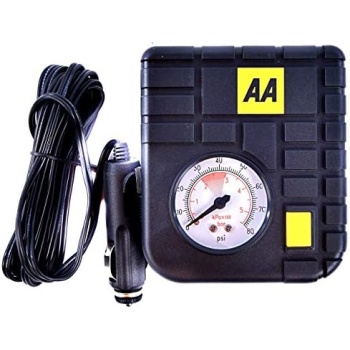 AA Car Essentials 12V Compact Tyre Inflator AA5007 – For Cars Vans Motorbikes