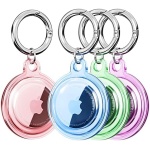 Waterproof Airtag Holder, DDJ 4 Pack Airtag Keychain, AirTag Case for Dog